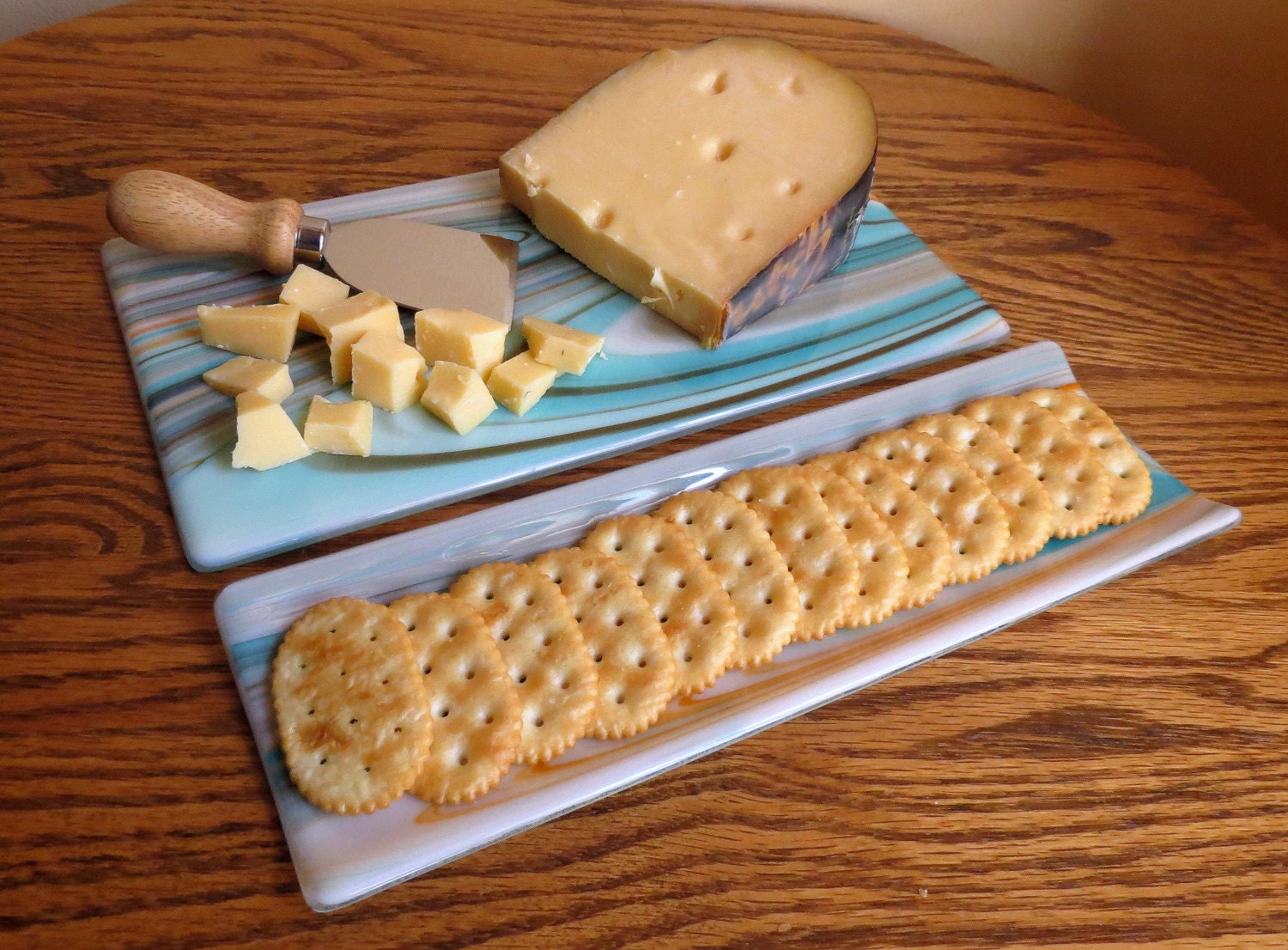 Cheese Board and Cracker Dish Set SouthWest Colors and Would Etsy
