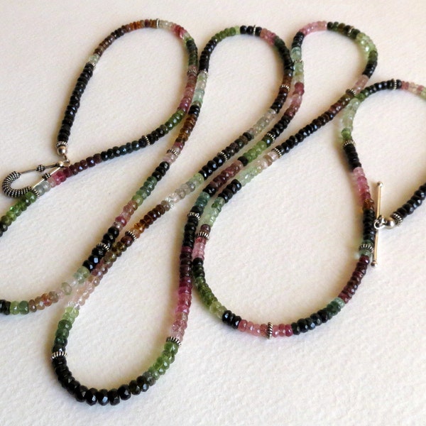 Tourmaline Necklace with Sterling Silver, Statteam