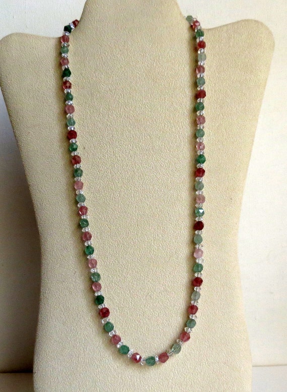 Shades of Strawberry Quartz in Pinks and Greens and Clear Etsy