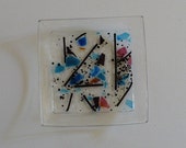 Dining and Entertaining, Fused Glass Dish Splash of Colors