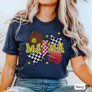 Personalized Softball Mom Shirt, Custom Name and Number Softball Game Day T-Shirt, Softball Mama Tee, Mother&#39;s Day Gift For Softball Mom