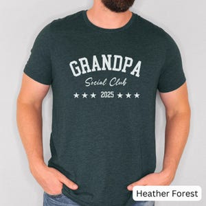 Personalized Grandpa Shirt, Promoted to Grandpa, Custom Established Year, Grandpa to Be Shirt, Baby Announcement T-Shirt, New Grandpa Gift