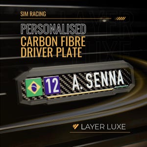 Sim Racing Driver Plate – Magnetic Name Plate for 8020 Aluminium Profile