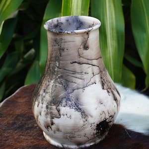 Horse Hair Raku Ceramic Vase