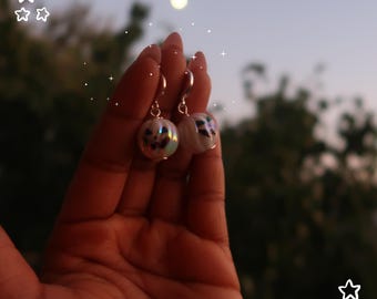 Pendientes de calabaza blanca para Halloween / Resistentes al deslustre, hipoalergénicos