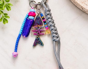 Handmade Polymer Clay Beaded Keychain/Bag Charm