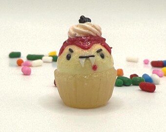 Mini Kawaii Vampire Cupcake Charm