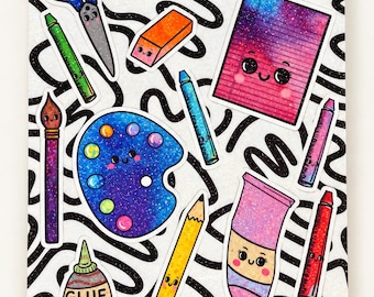 Art Supplies Sticker Sheet