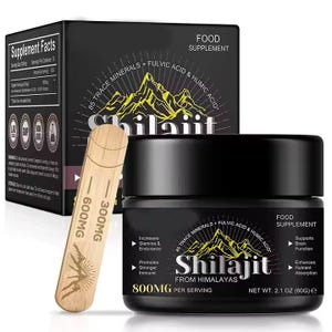 Shilajit Pure Resin – Himalayan Energy Supplement | Vegan Mineral Boost | Fulvic Acid Resin