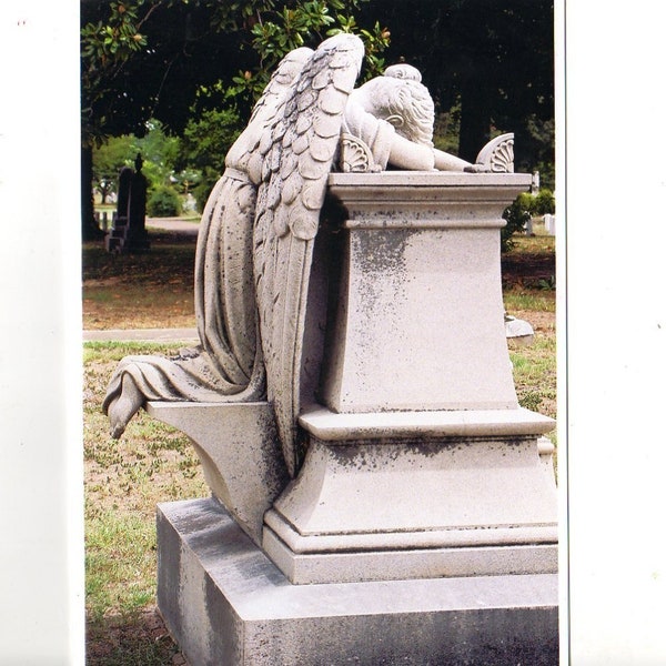 Sympathy Card, Weeping Angel Card, Friendship Cemetery, Columbus, MS,  angel bereavement card