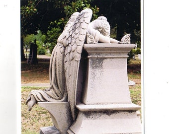 Sympathy Card, Weeping Angel Card, Friendship Cemetery, Columbus, MS,  angel bereavement card