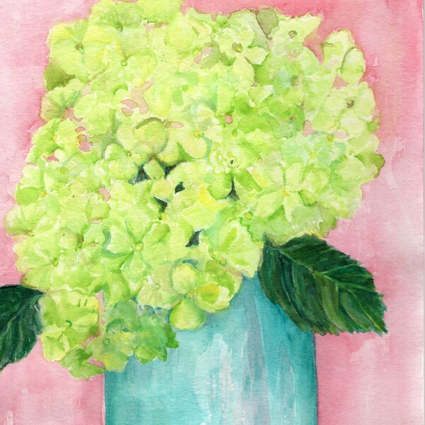 Lime Green Painting Etsy