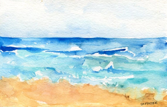 original seascape watercolors paintings