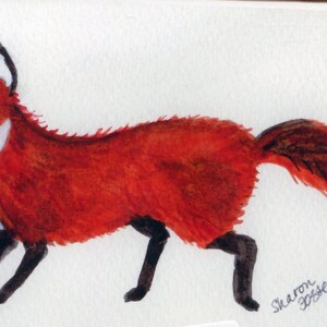 Fox greeting card, fox blank card, fox illustration card, fox art, blank card, animal card image 2