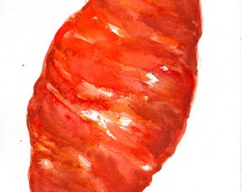 Original watercolor painting Sweet Potato 4 x 6