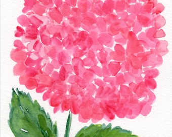 Hydrangea Painting Impasto Floral Original Art Pink Flower Wall Art ...
