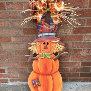 Fall- Pumpkin Scarecrow  Door Hanger