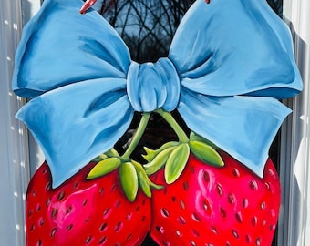 Spring/Summer Berrylicious Double Strawberry Door Hanger