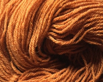 Wool-Camel Blend Sock Yarn-Hand Plied - Pumpkin Spice - 200 yds - 1.9 oz - 182.88 m - 53.864 g