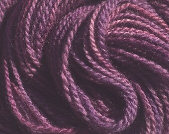 Kettle Dyed DK Weight 2 ply Wool Yarn - Wisteria 1 - 3.7 oz (104.89 g) - 200 yds (182.88 m)