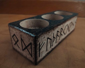 Elder Futhark Tealight Holder