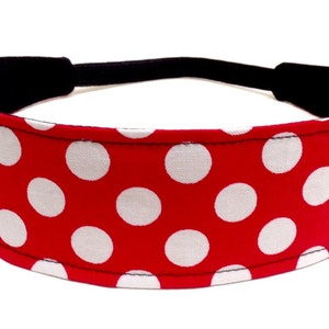 Kids Headbands, Baby Headband, Little Girls Headbands, Toddler Headbands Red & White Polka Dots Rockabilly RED MINNIE image 1