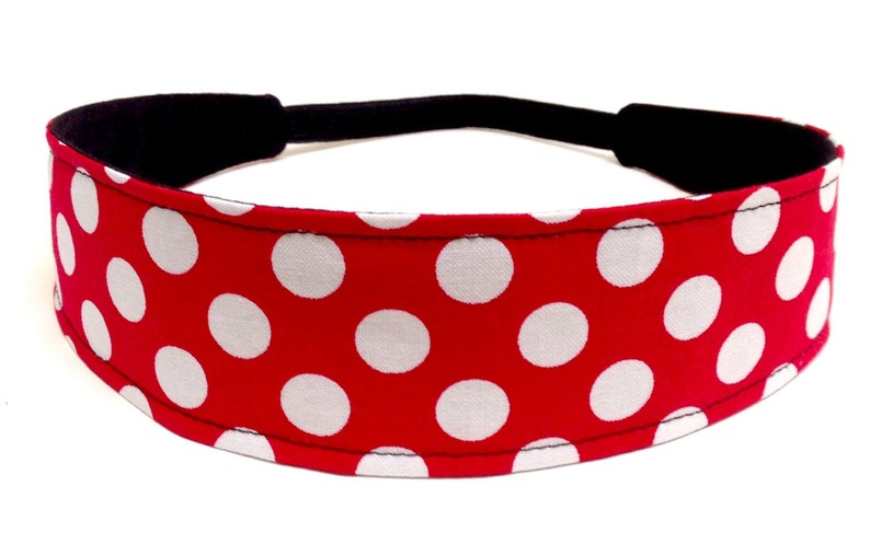 Kids Headbands, Baby Headband, Little Girls Headbands, Toddler Headbands Red & White Polka Dots Rockabilly RED MINNIE image 1