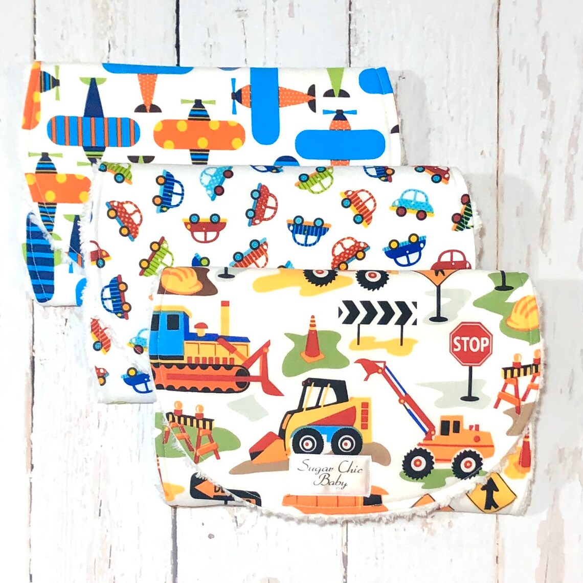 Burp Cloths Boy Burp Cloths Super Absorbent Triple Layer Etsy