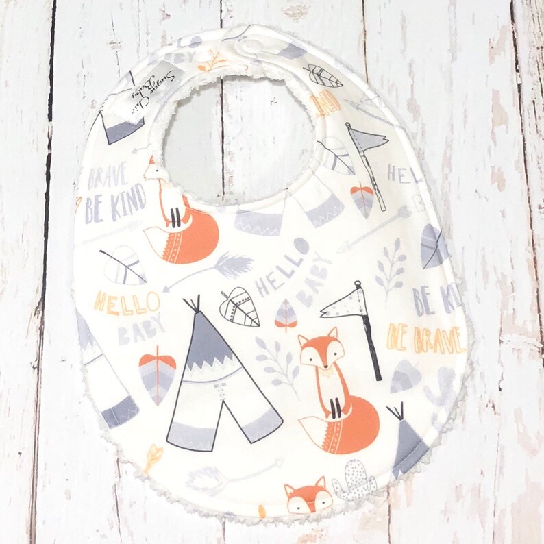 Woodland Animals Baby Boy Bibs Set of 3 Triple Layer Etsy