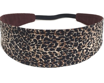 Women's Reversible Fabric Headband - Headbands for Women - SAFARI ANIMAL PRINT