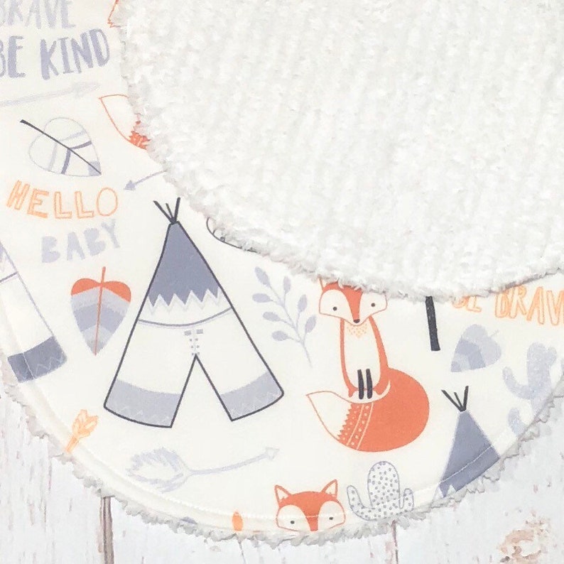 Woodland Animals Baby Boy Bibs Set of 3 Triple Layer Etsy