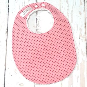 New Valentine's Floral Hearts Baby Bibs for Girls Set of 3 Triple Layer Chenille Pink, Black, Red OMBRE FLORAL HEARTS image 5