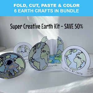 Planet Earth Craft Kit: Foldable Spaceman, Coloring Page (PDF)