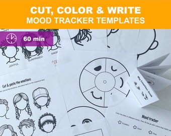 Emotions and Mood Printables | World Health Day | Crafts For Kids | Digital Templates | 2024 | Mood Tracker | Crafts Kit