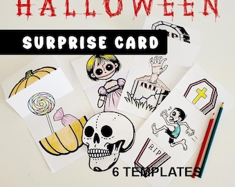 Halloween Überraschungskarten: Gruselige Bastelideen für Kinder (PDF)