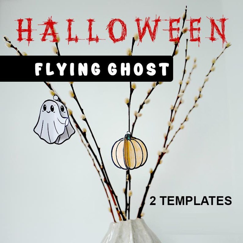 Flying Halloween Decoration. Halloween Craft for kids.