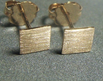 Gold Square Studs 5mm Square Mini Post 14K Gold Filled Earrings