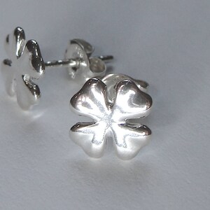 Four Leaf Clover Lucky Charm Clover Post Earrings Sterling Silver Stud Earrings Clover Studs