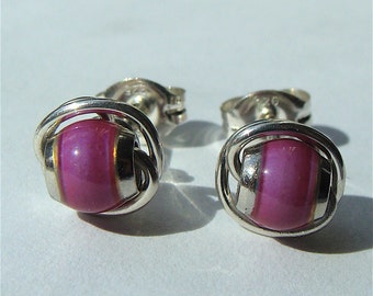 Mood Stud Post Earrings 6mm 5mm Color Changing Studs in Sterling Silver