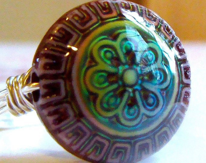 Mood Ring Color Changing Novelty Ring Wire Wrapped in Sterling Etsy