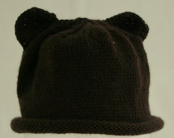 Bear Bear Hat Knitting Pattern in .pdf