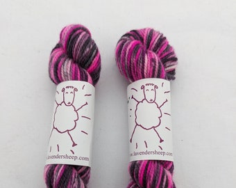 Pink Dalmatian Mini Yarn Skeins - 50 yards