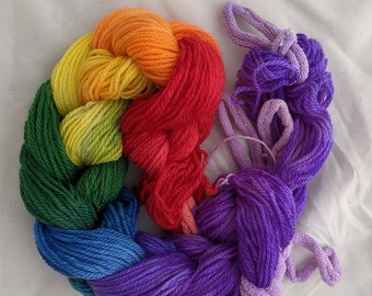 Rainbow Merino / Cashmere / Nylon (MCN) Painted Warp - 96" long