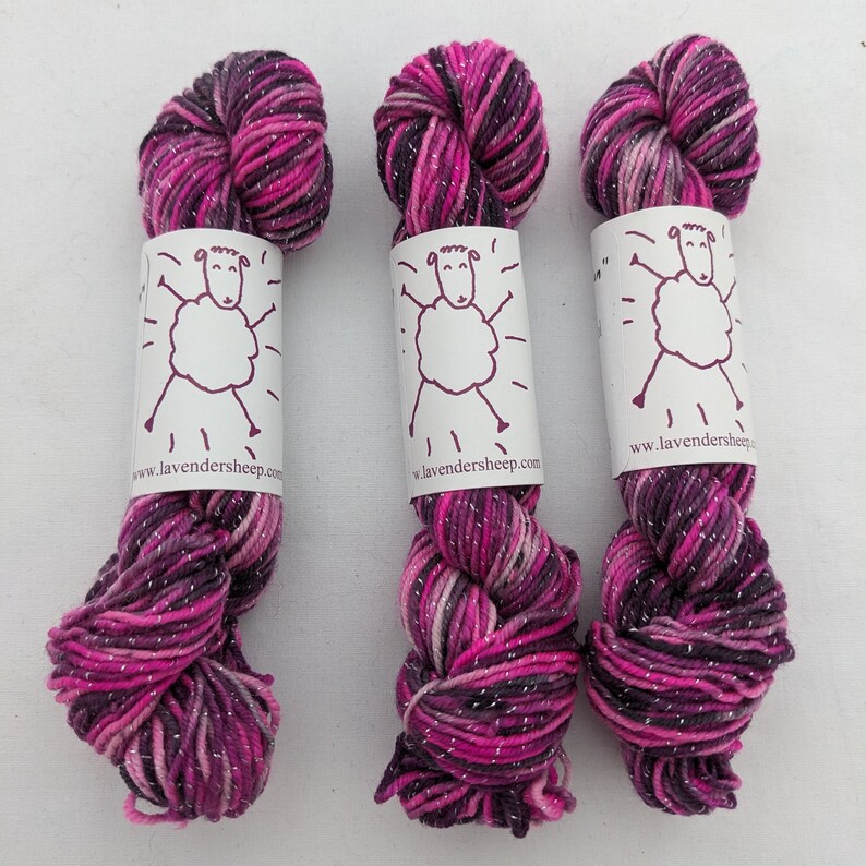 Pink Dalmatian Mini Yarn Skeins 50 yards image 4