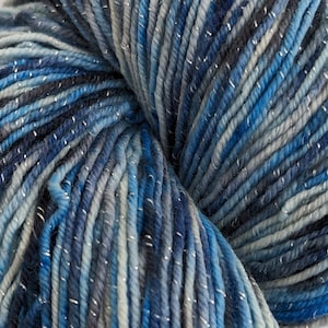 Blue Jay Sparkle Sock Yarn 4oz 114 grams image 1