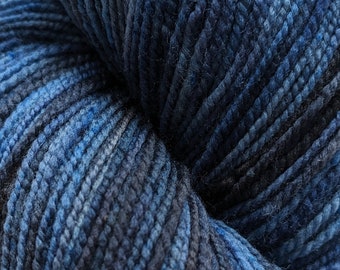 Sale! Midnight Blue American Superwash Merino Wool Sock Yarn - 4oz (114 grams)