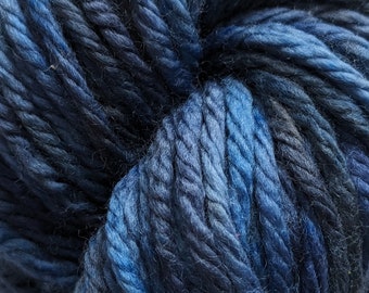 Sale! Midnight Blue Superwash Merino Bulky Yarn - 4oz (114 grams)