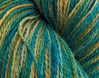 Trillium Lake Silky Blues (BFL & Silk Noil) Fingering Weight Yarn - 100 grams