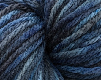 Midnight Blue Superwash Merino Bulky Yarn - 8oz (228 grams)