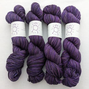 Purple Blackberry Yakkity Yak Fingering Sock Yarn 100 grams image 3